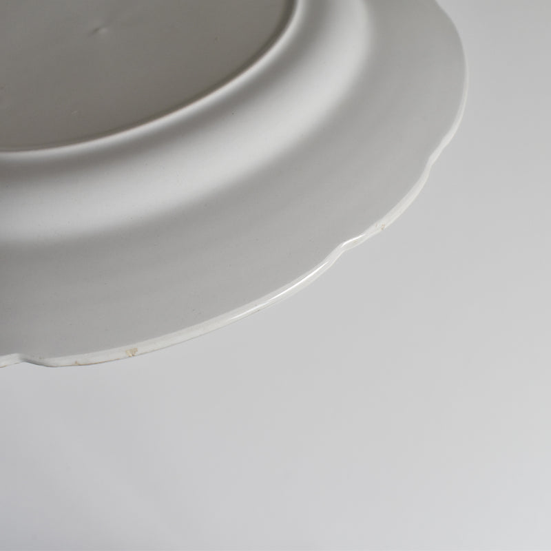 Vintage Plate Digoin & Sarreguemines White & Gold D