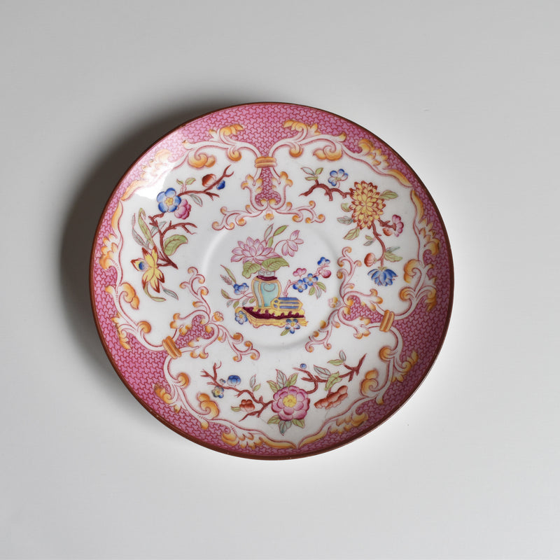 Antique Cup & Saucer Sarreguemines Minton 235 (Grand Depots) A