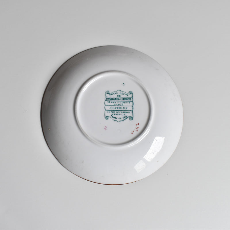 Antique Cup & Saucer Sarreguemines Minton 235 (Grand Depots) A