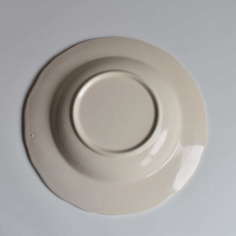 Vintage Deep Plate Flower Rim C