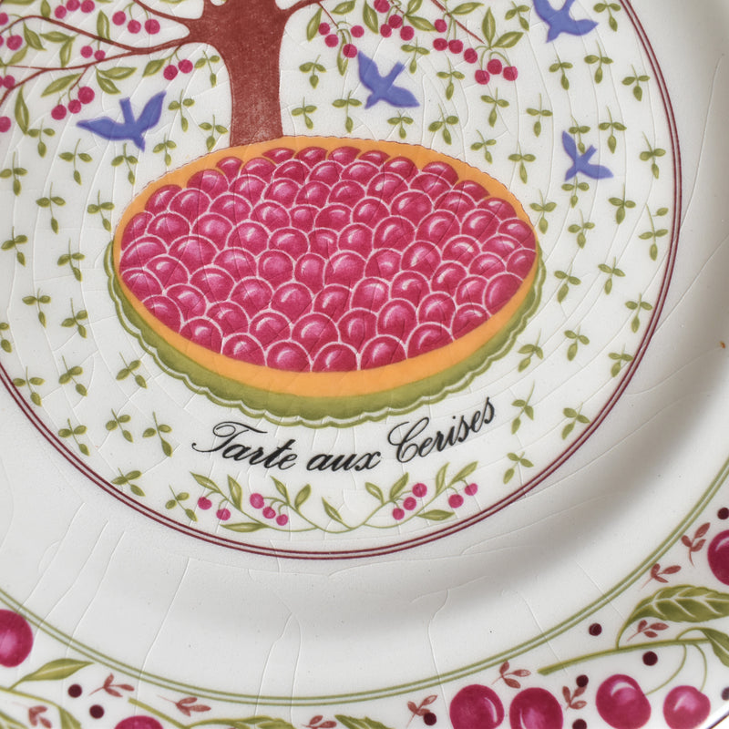 Vintage Dessert Plate Gien Les tartes "Cherry Pie"