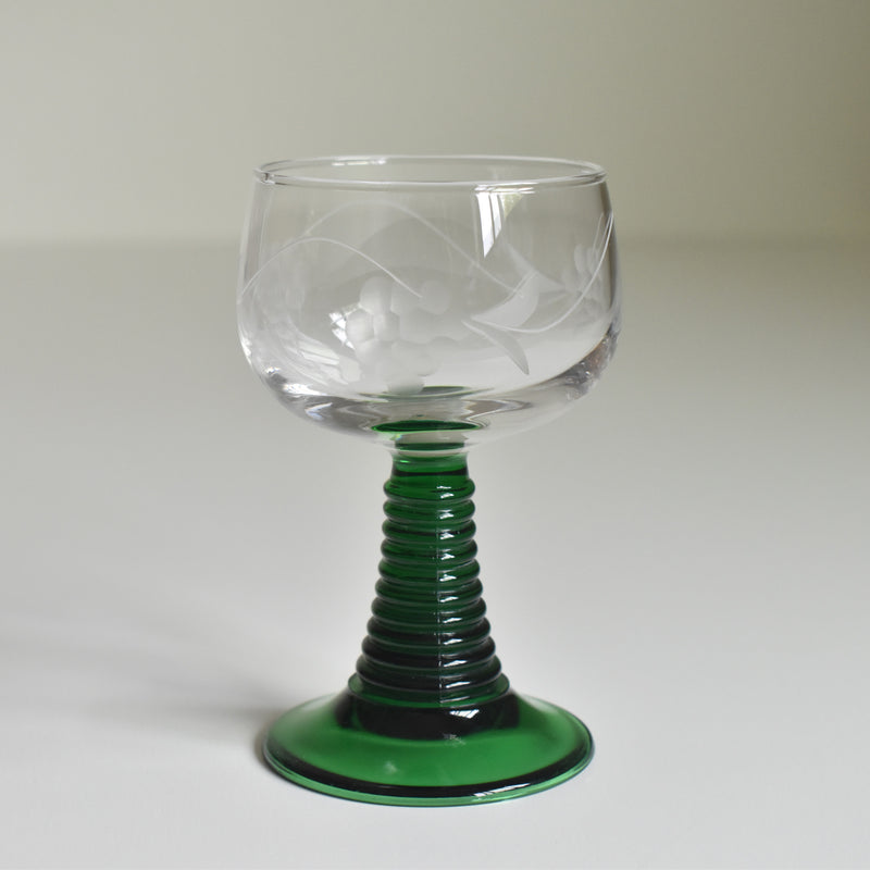 Vintage Alsace Wine Glass Arc Raisin