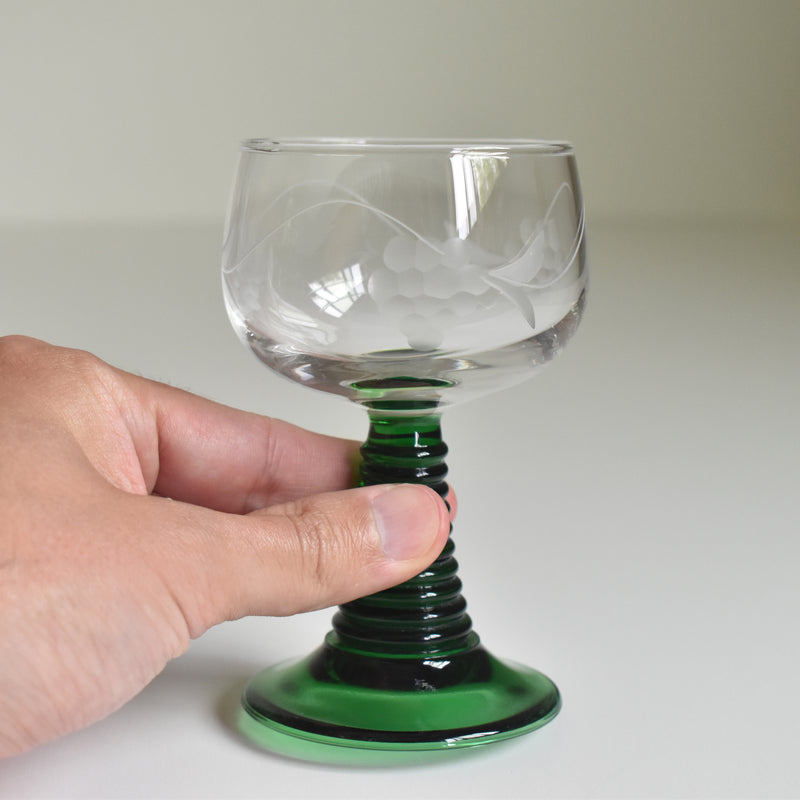 Vintage Alsace Wine Glass Arc Raisin
