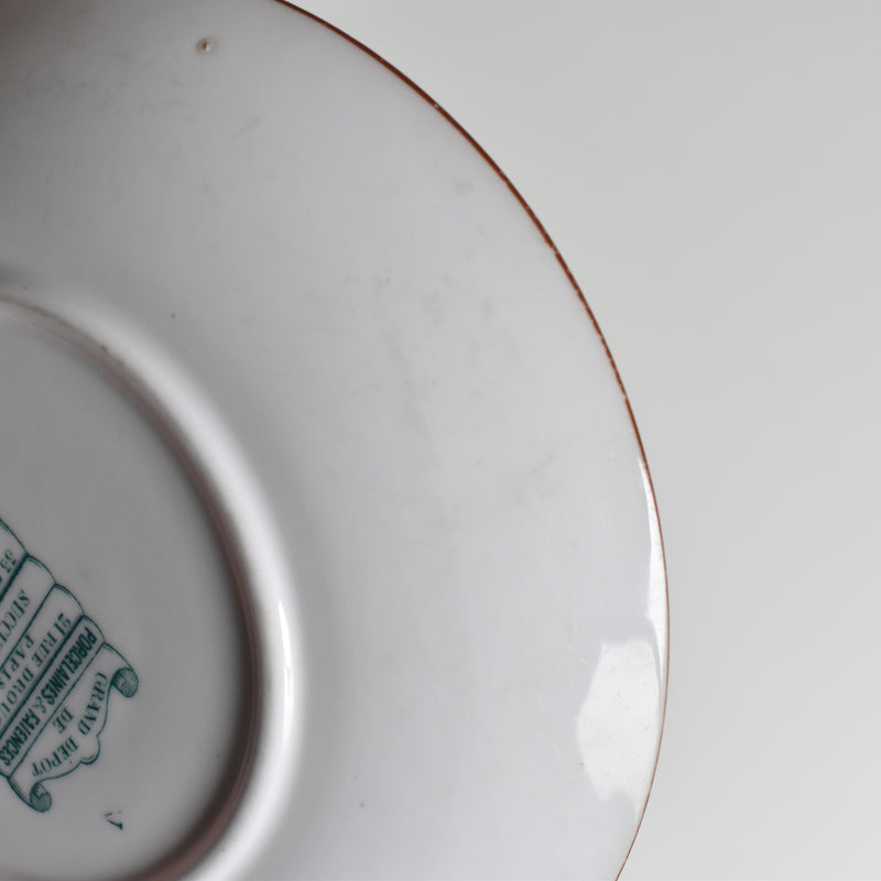 Antique Cup & Saucer Sarreguemines Minton 235 (Grand Depots) A
