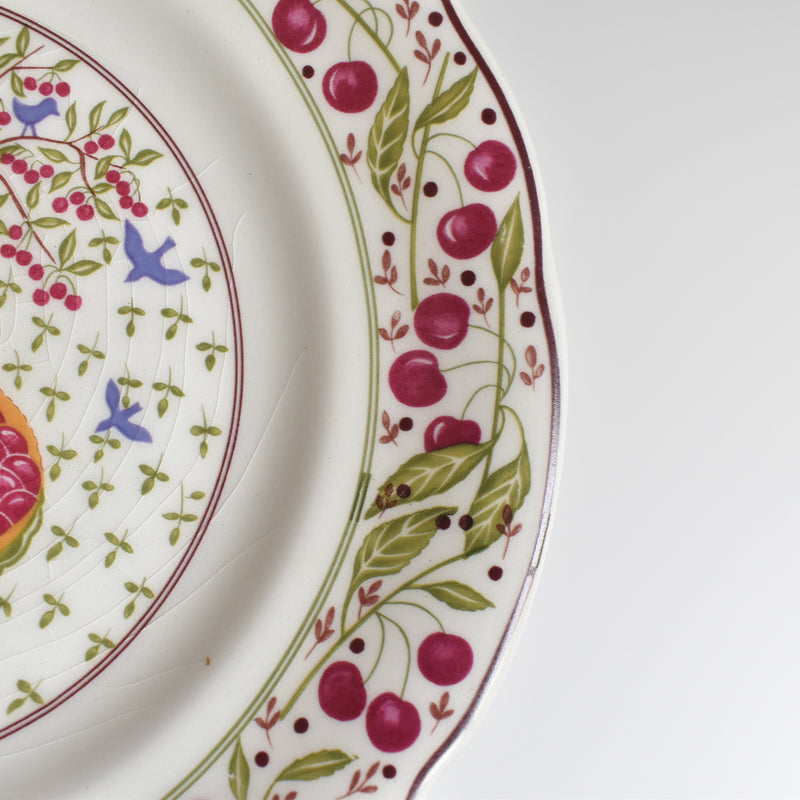 Vintage Dessert Plate Gien Les tartes "Cherry Pie"