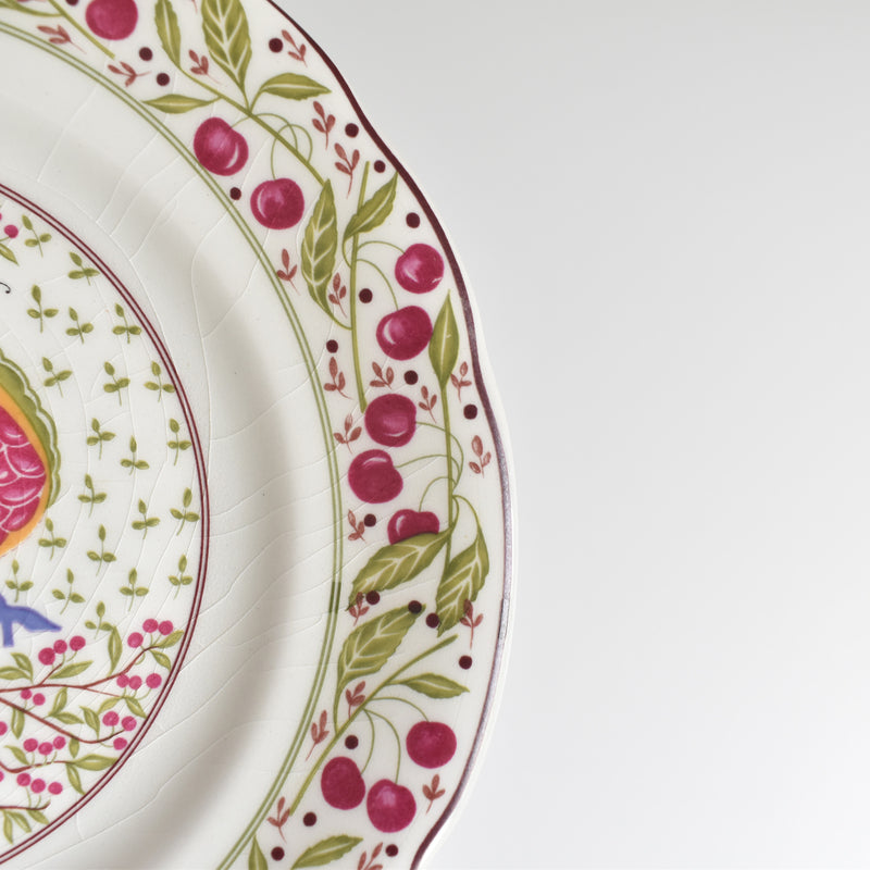 Vintage Dessert Plate Gien Les tartes "Cherry Pie"