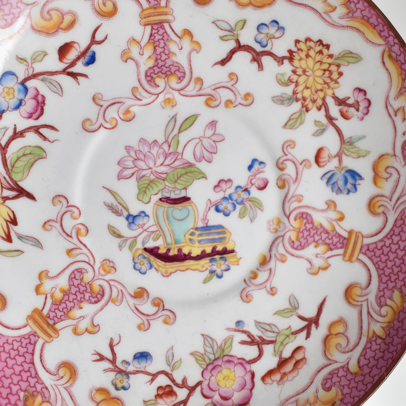 Antique Cup & Saucer Sarreguemines Minton 235 (Grand Depots) A