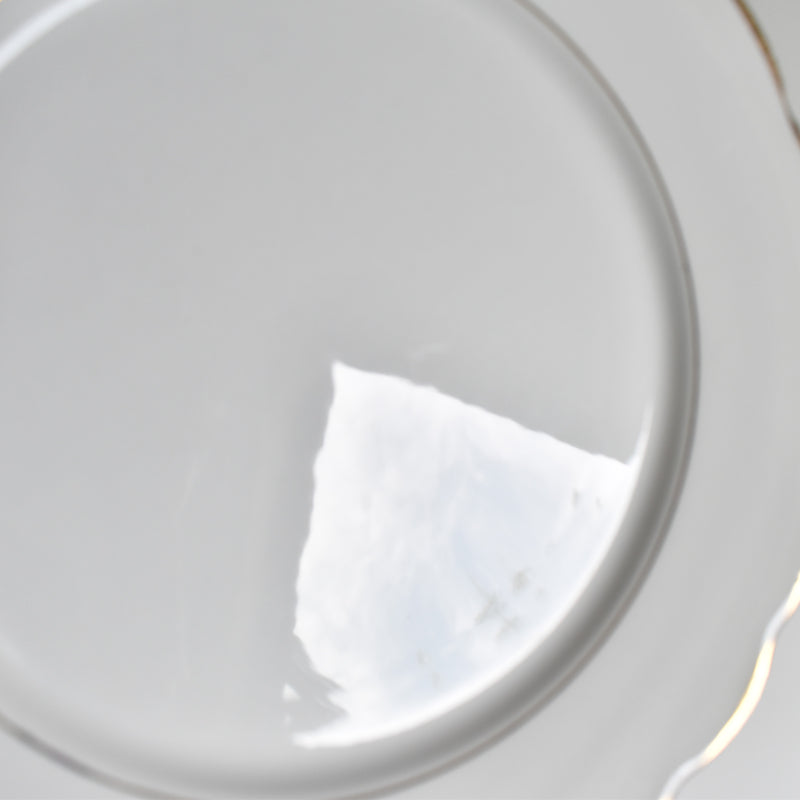 Vintage Plate Digoin & Sarreguemines White & Gold D