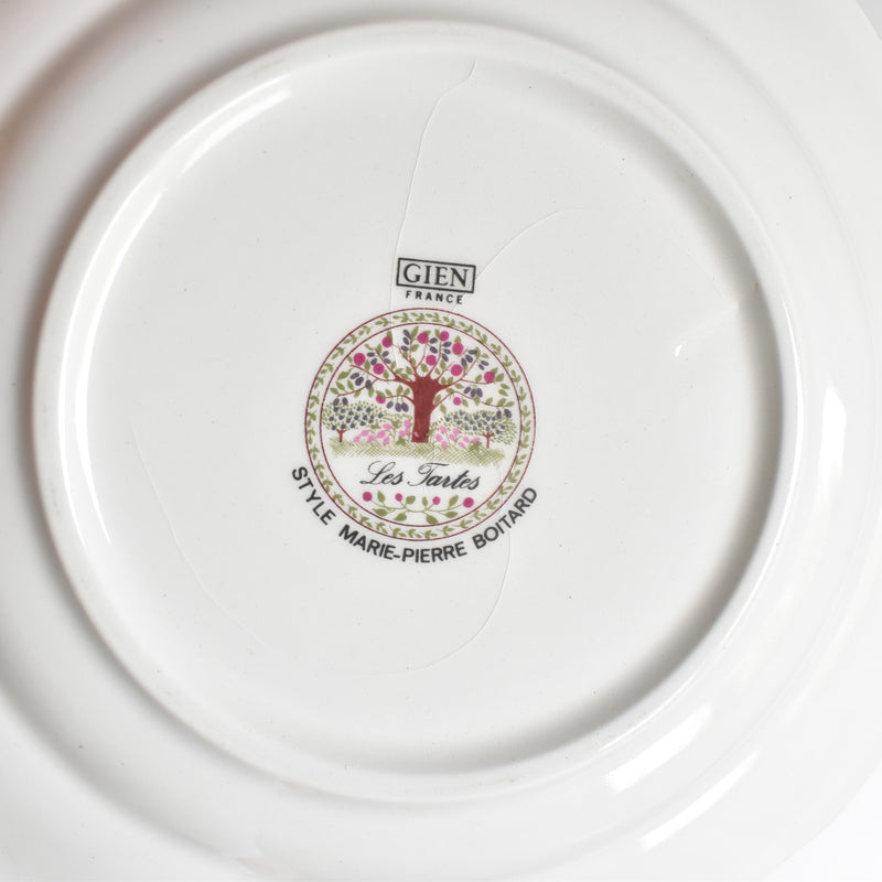 Vintage dessert plate Gien Les tartes "Tarte aux Pommes"