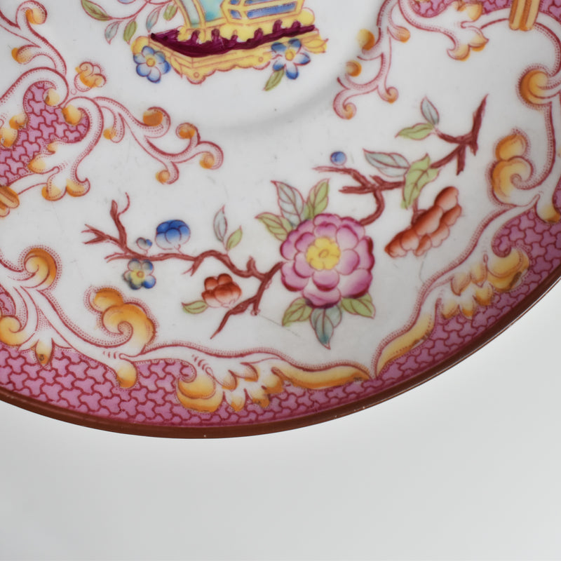 Antique Cup & Saucer Sarreguemines Minton 235 (Grand Depots) A