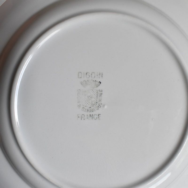 Vintage dessert plate Digoin & Sarreguemines White & gold A