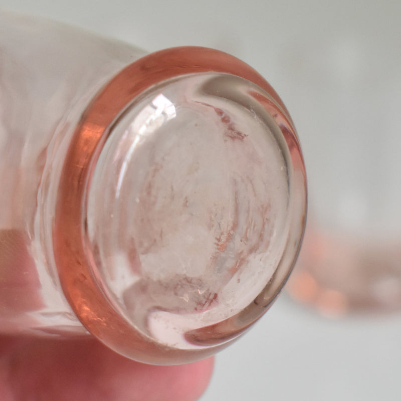 Vintage Liquor Glasses Pink, Set of 4