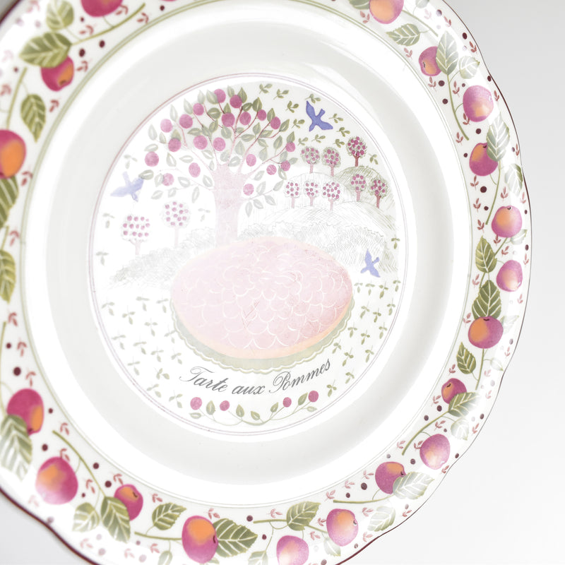 Vintage dessert plate Gien Les tartes "Tarte aux Pommes"