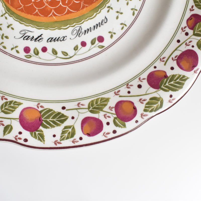 Vintage dessert plate Gien Les tartes "Tarte aux Pommes"