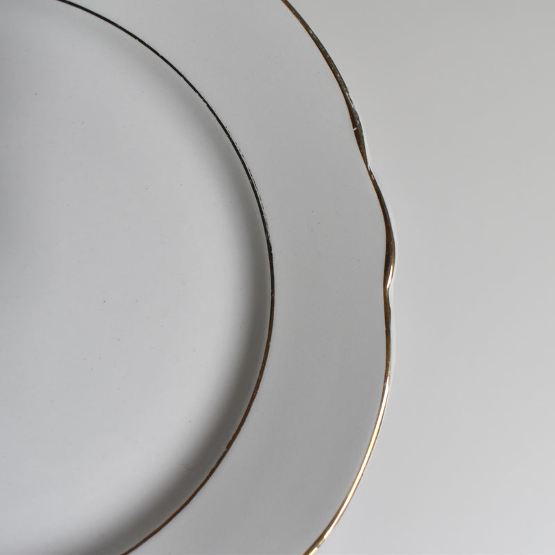 Vintage dessert plate Digoin & Sarreguemines White & gold A