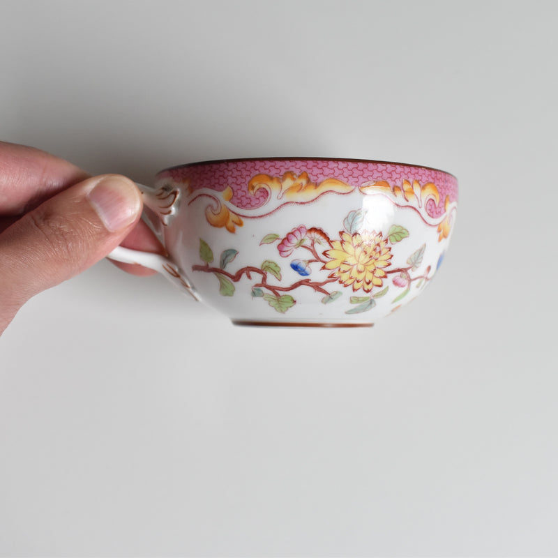 Antique Cup & Saucer Sarreguemines Minton 235 (Grand Depots) A