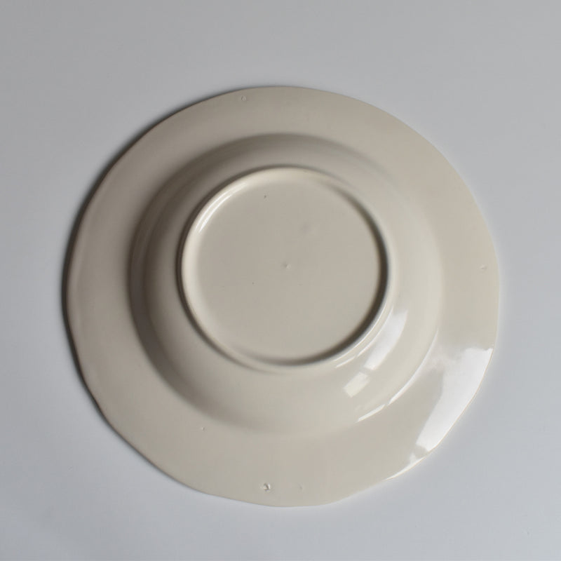 Vintage Deep Plate, Floral Rim, E