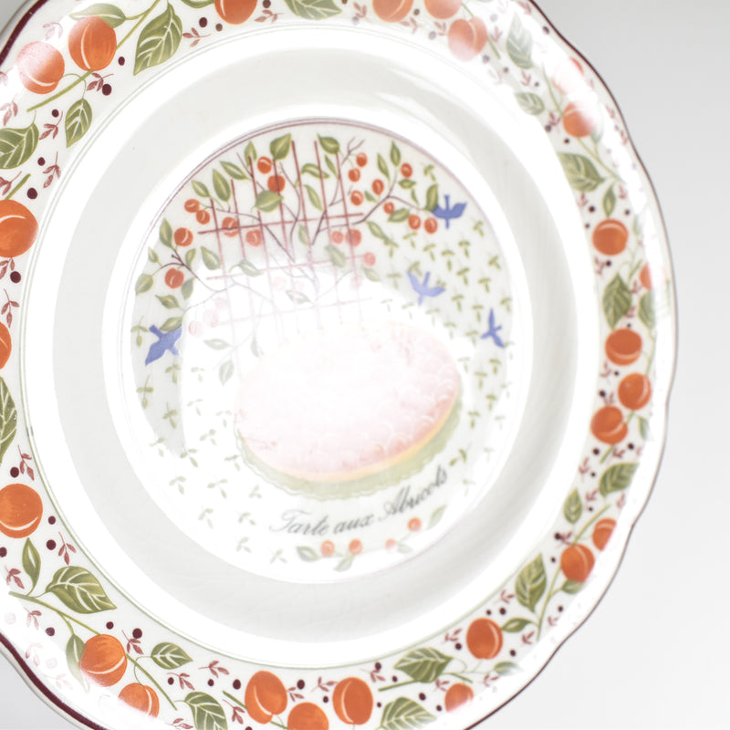 Vintage dessert plate Gien Les tartes "Apricot Tart"