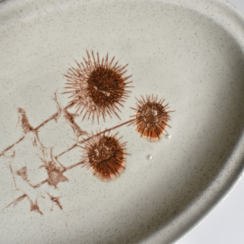 Vintage Salins Sarreguemines Thistle Dish B