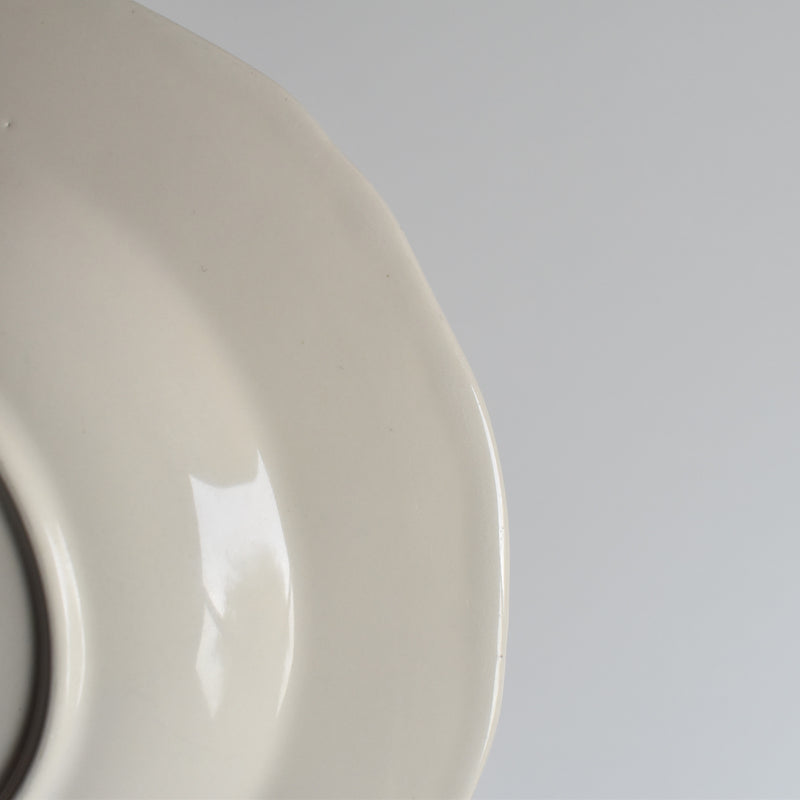Vintage Deep Plate, Floral Rim, E