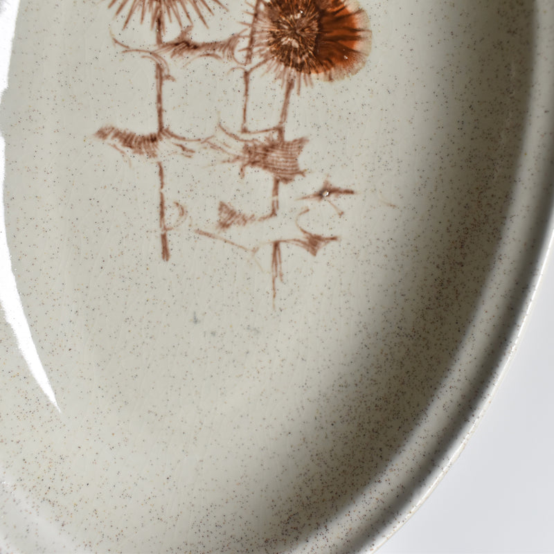 Vintage Salins Sarreguemines Thistle Dish B