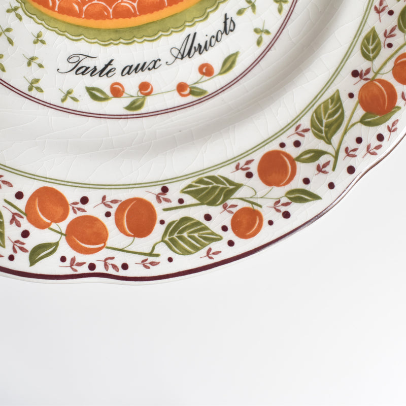Vintage dessert plate Gien Les tartes "Apricot Tart"