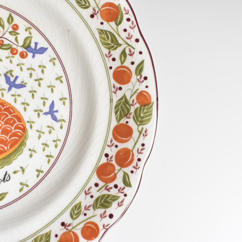 Vintage dessert plate Gien Les tartes "Apricot Tart"