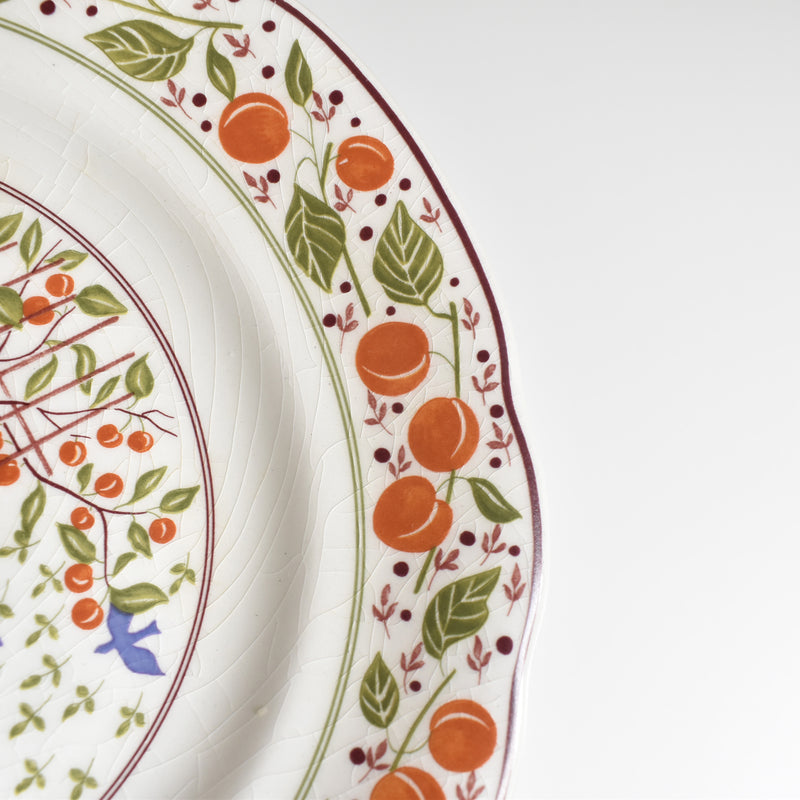 Vintage dessert plate Gien Les tartes "Apricot Tart"