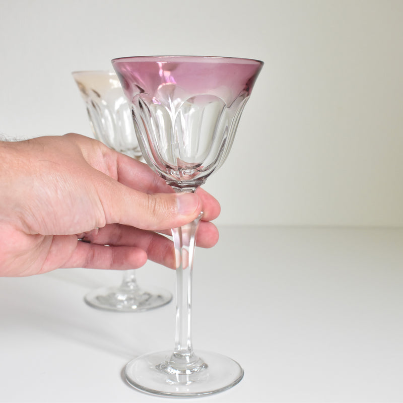 Vintage Crystal Glasses - Pair