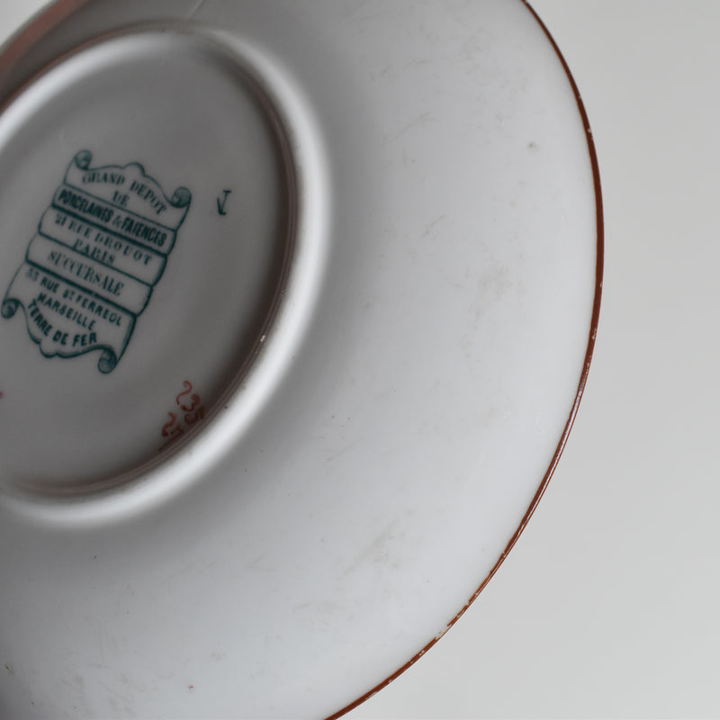 Antique Cup & Saucer Sarreguemines Minton 235 (Grand Depots) B