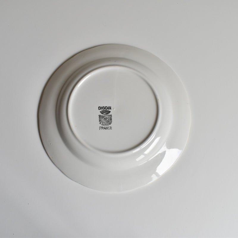 Vintage dessert plate Digoin & Sarreguemines White & gold C