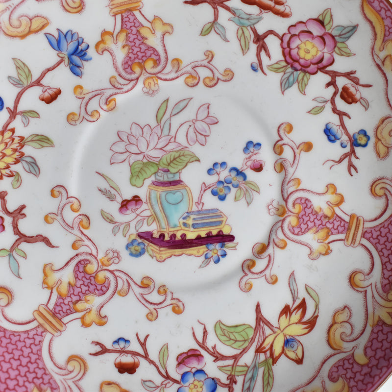 Antique Cup & Saucer Sarreguemines Minton 235 (Grand Depots) B