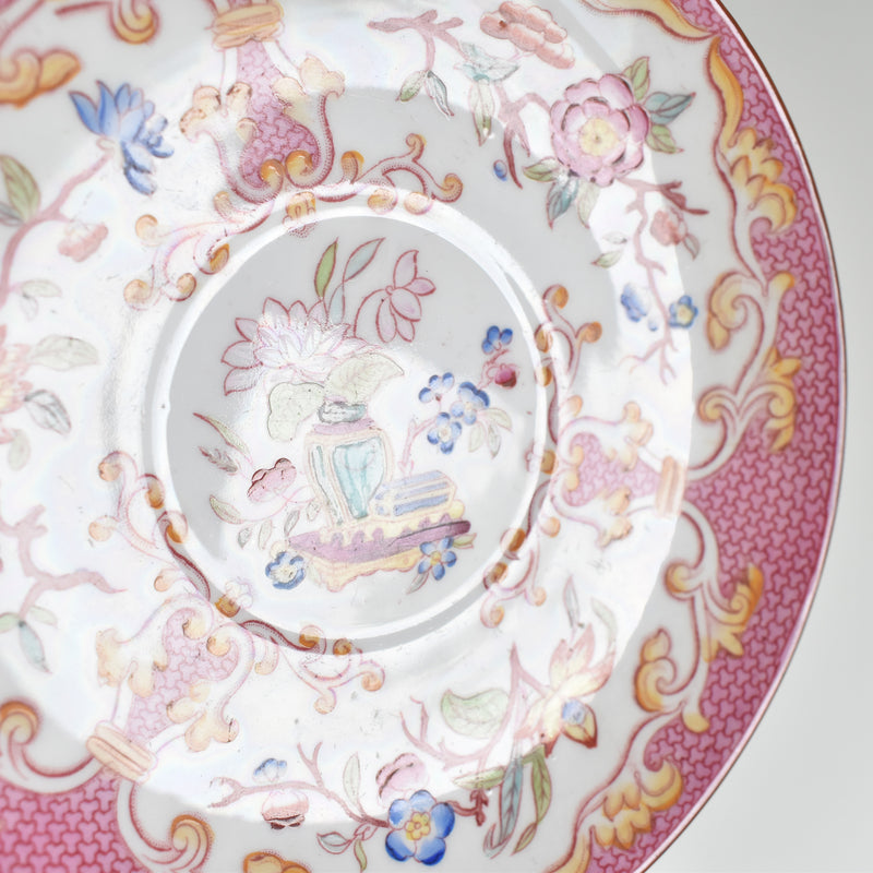 Antique Cup & Saucer Sarreguemines Minton 235 (Grand Depots) B