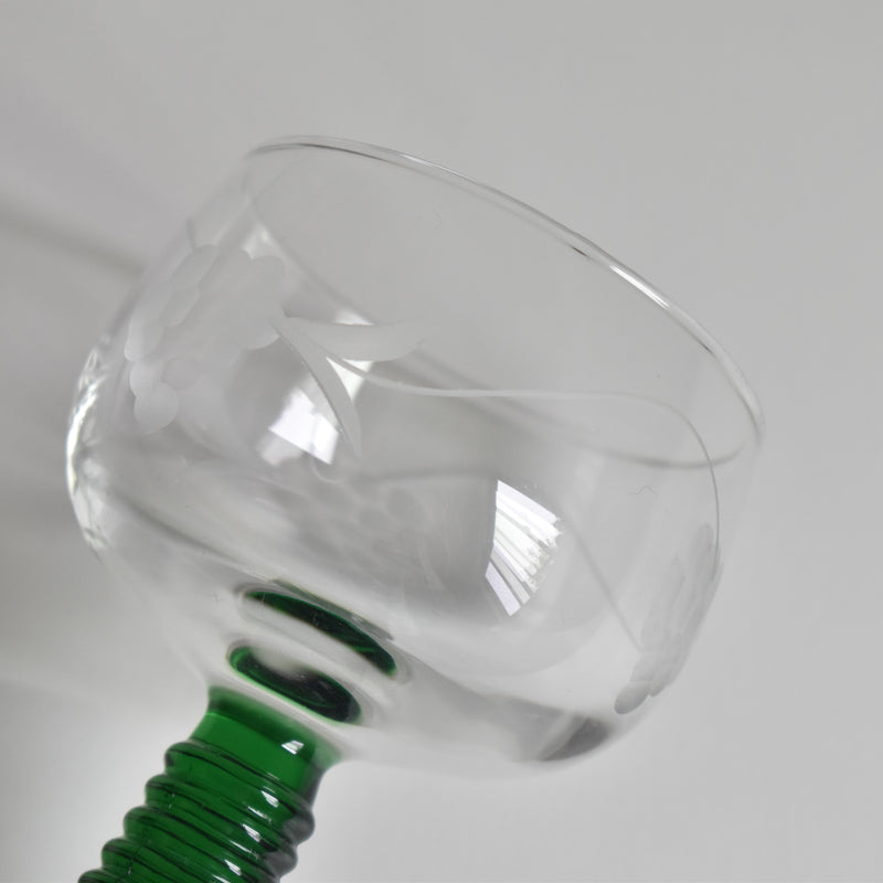 Vintage Alsace Wine Glass Arc Raisin