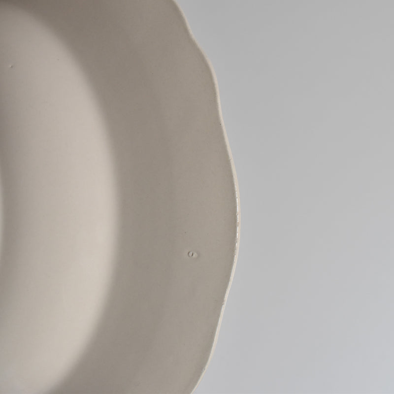 Vintage Deep Plate, Flower Rim, Size F