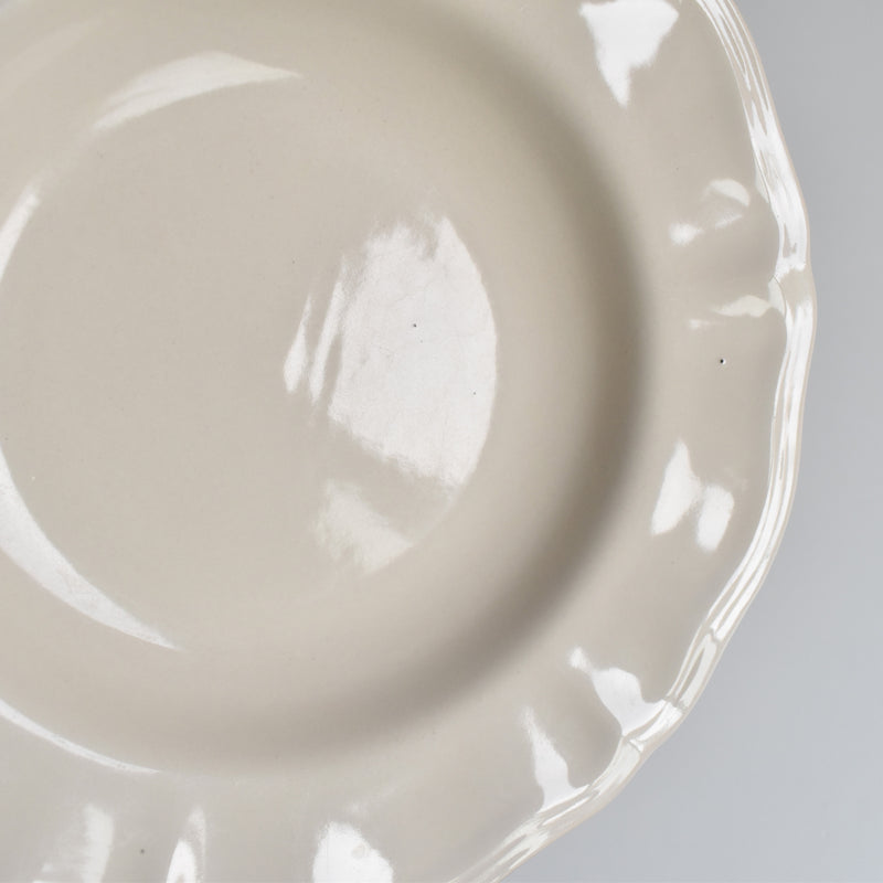 Vintage Deep Plate, Flower Rim, Size F