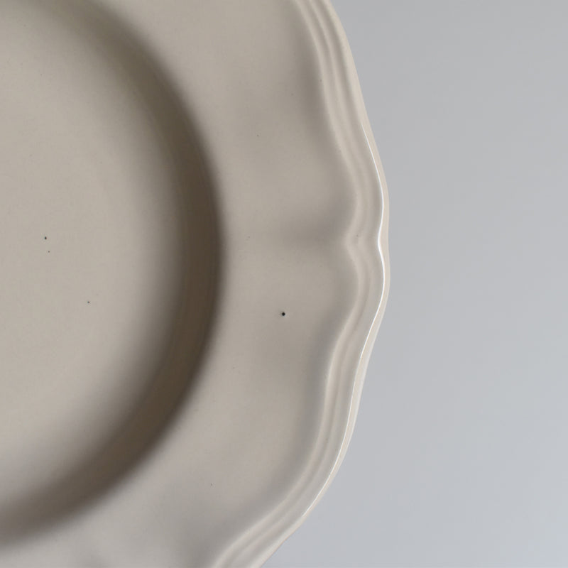 Vintage Deep Plate, Flower Rim, Size F