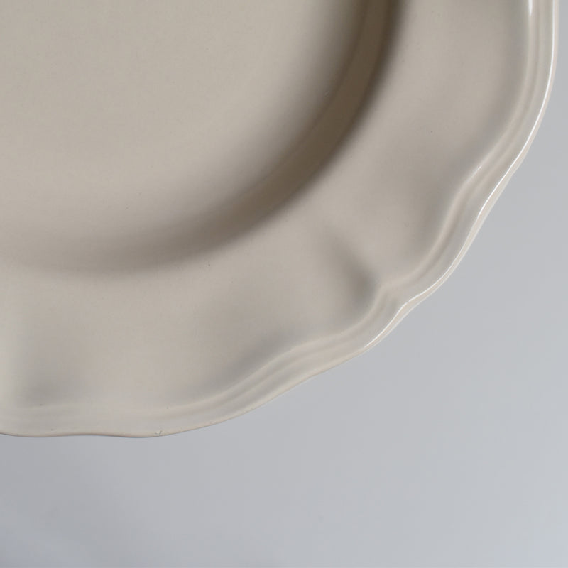 Vintage Deep Plate, Flower Rim, Size F