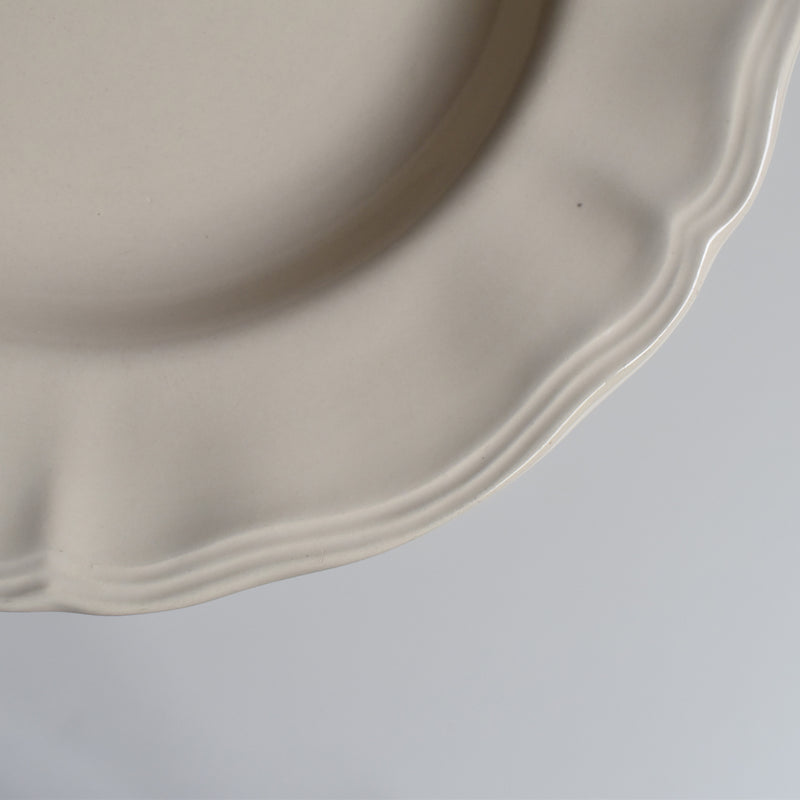 Vintage Deep Plate, Flower Rim, Size F