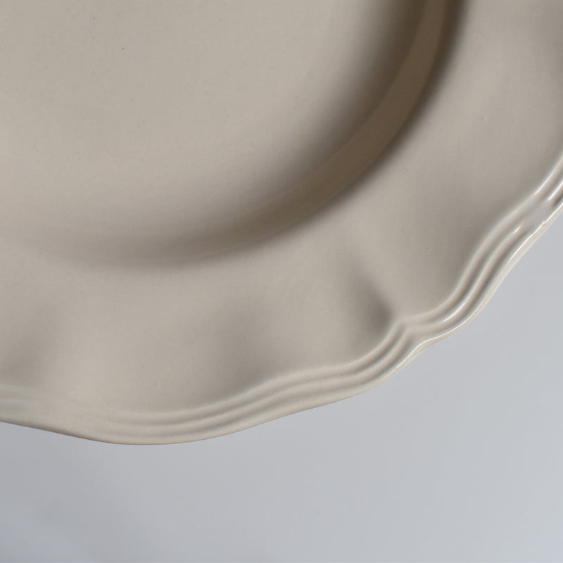 Vintage Deep Plate, Flower Rim, Size F