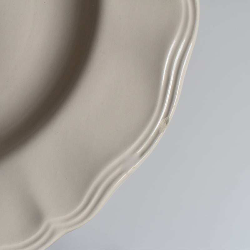 Vintage Deep Plate, Flower Rim, Size F