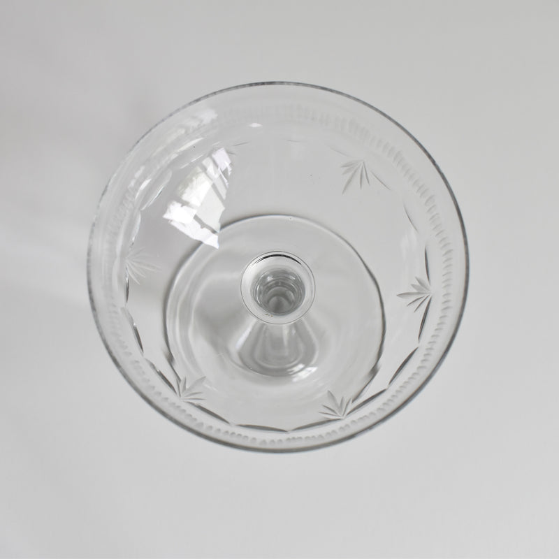 Antique Crystal Champagne Coupe, Portieux Turin