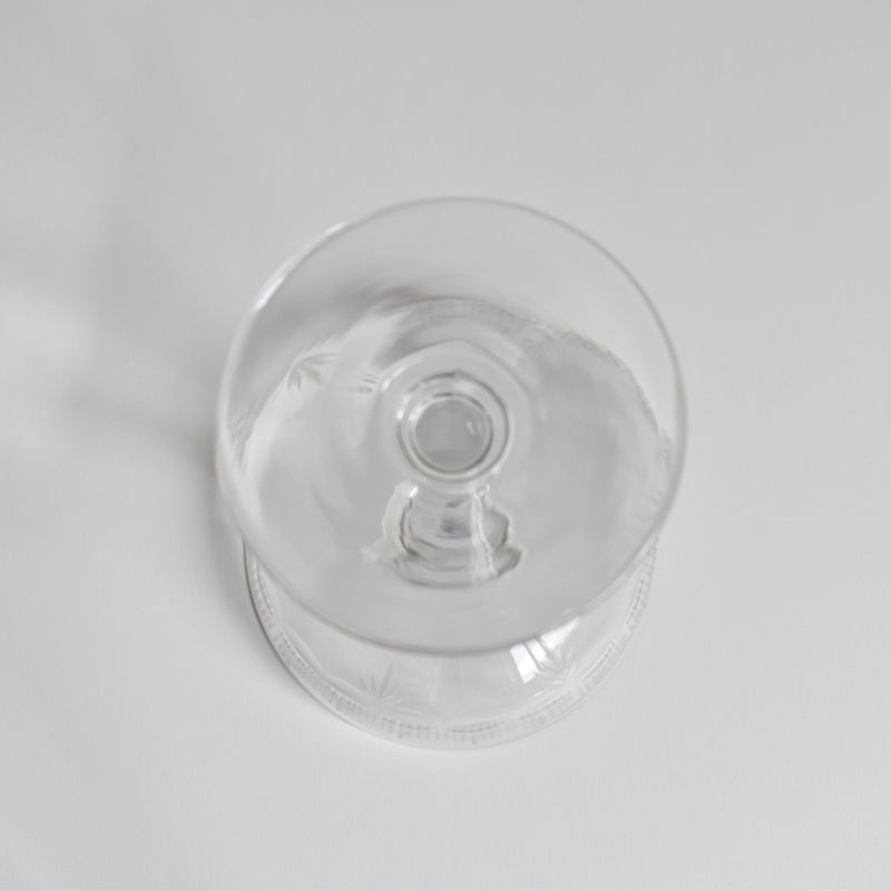 Antique Crystal Champagne Coupe, Portieux Turin