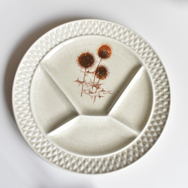 Vintage Fondue Plate, Chardons D