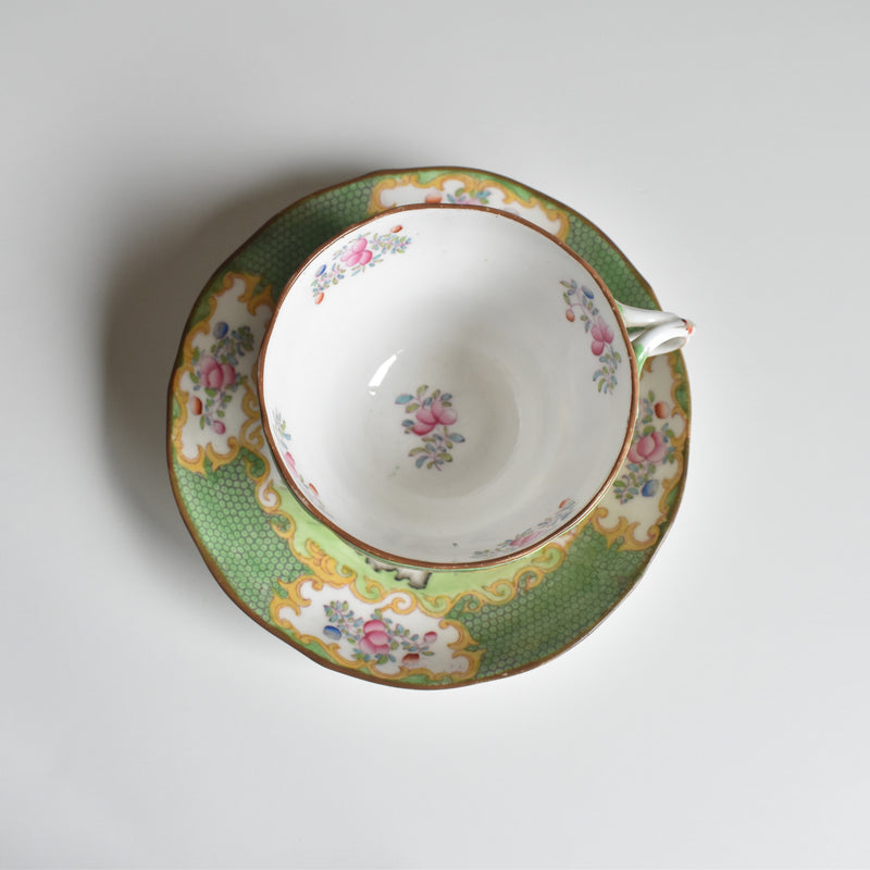 Antique Cup & Saucer Minton Cockatrice