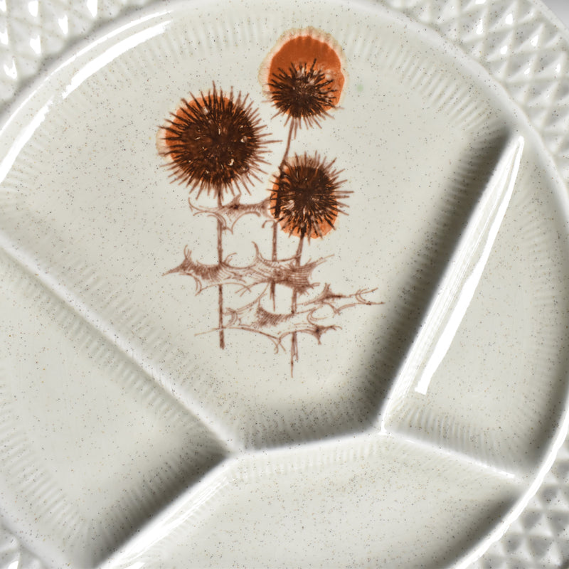 Vintage Fondue Plate, Chardons D