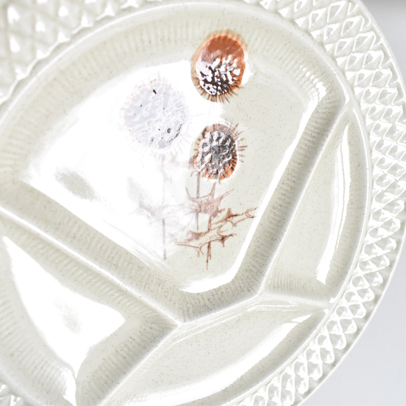 Vintage Fondue Plate, Chardons D