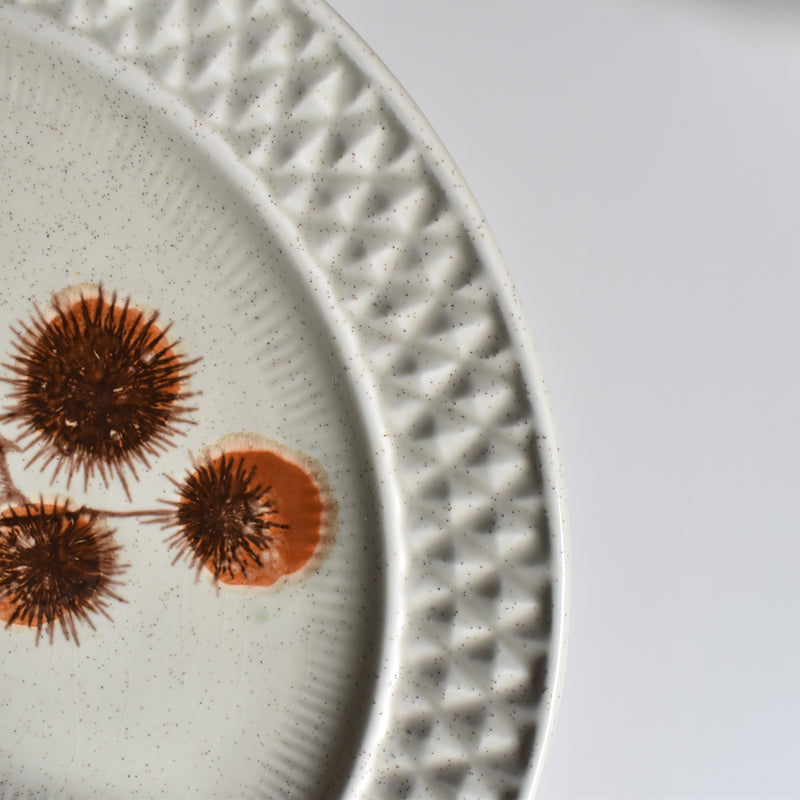 Vintage Fondue Plate, Chardons D