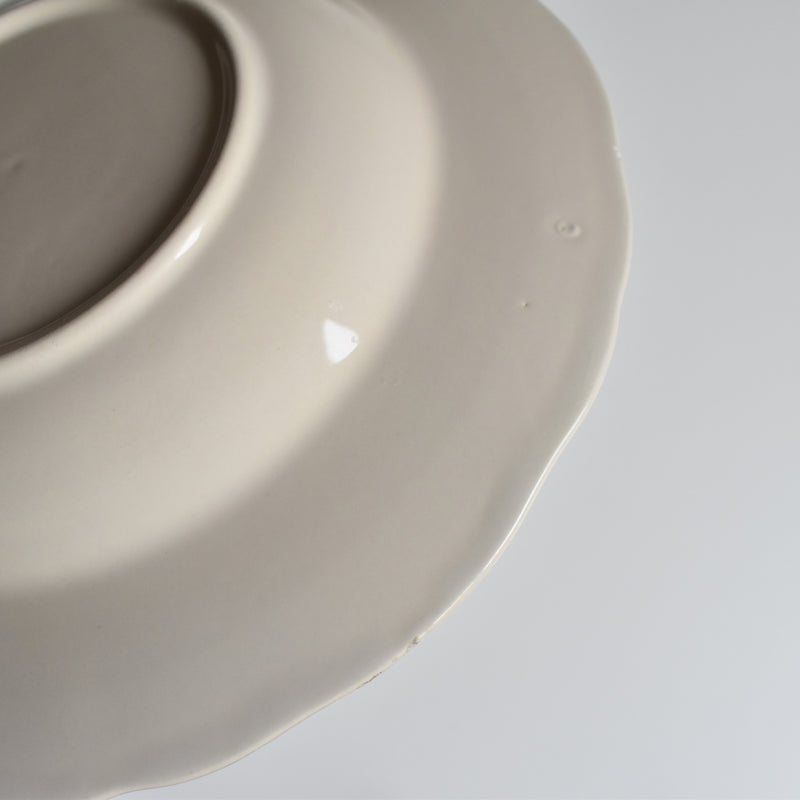 ヴィンテージ深皿 花リム H