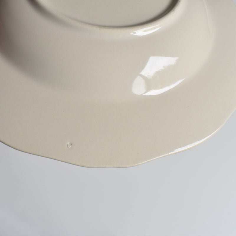 ヴィンテージ深皿 花リム H